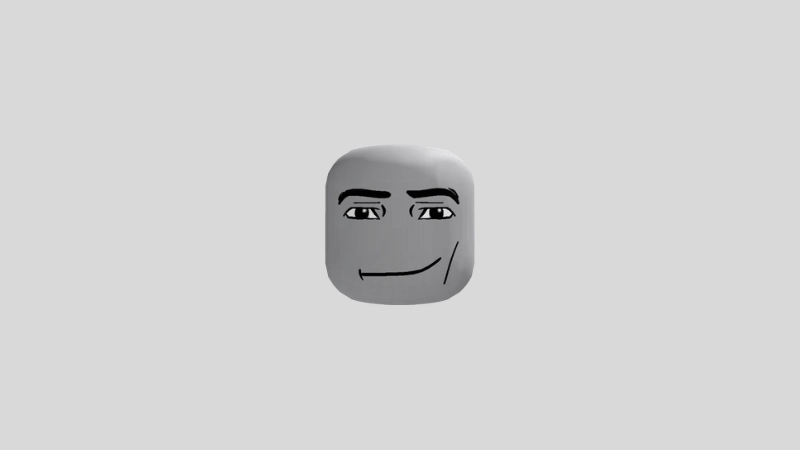 Man Face item Roblox gratis dari katalog resmi Roblox