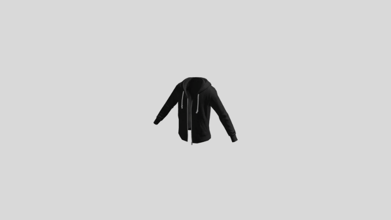 Zip Hoodie - Black, Item Roblox Gratis dan Cara Mendapatkannya
