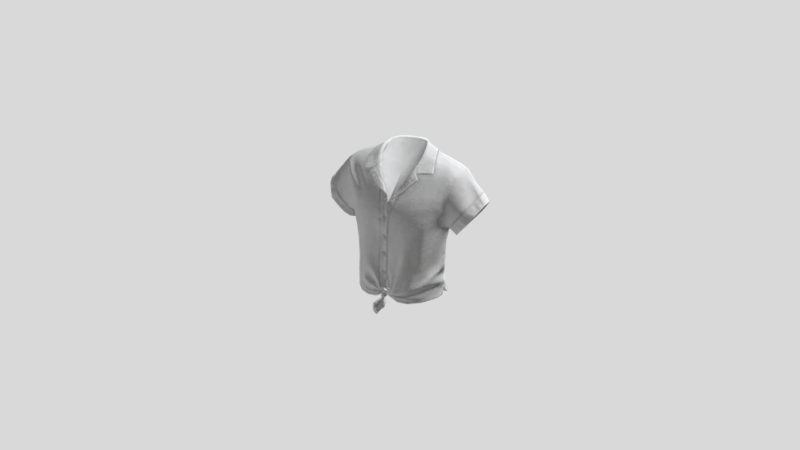 Tie-Front Top - White item Roblox gratis dari katalog resmi Roblox
