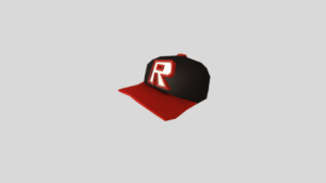 Topi Bisbol ROBLOX 'R' item gratis dari katalog resmi Roblox